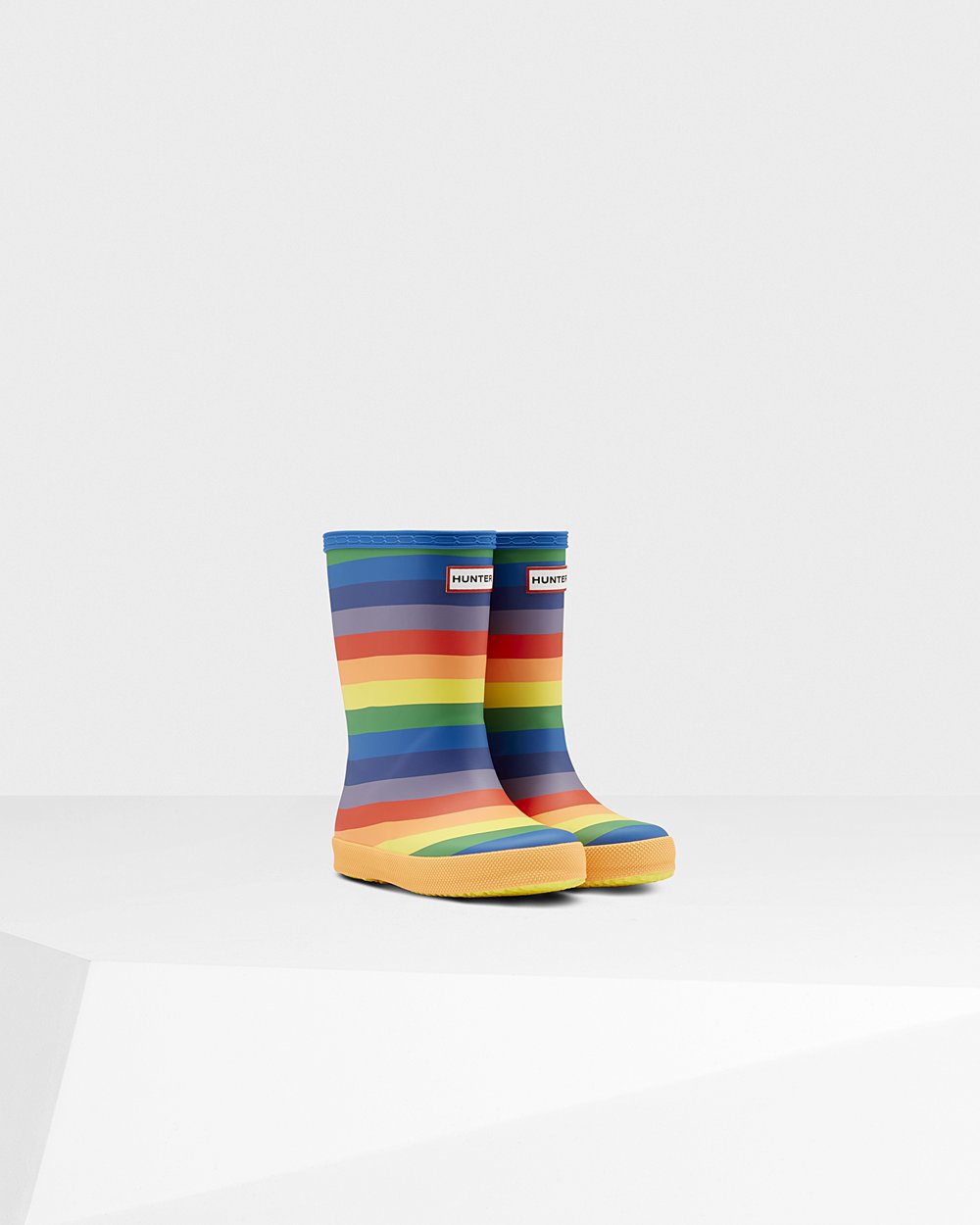 Kids Rain Boots - Hunter Original First Classic Rainbow (75KFWBPYT) - Multicolor